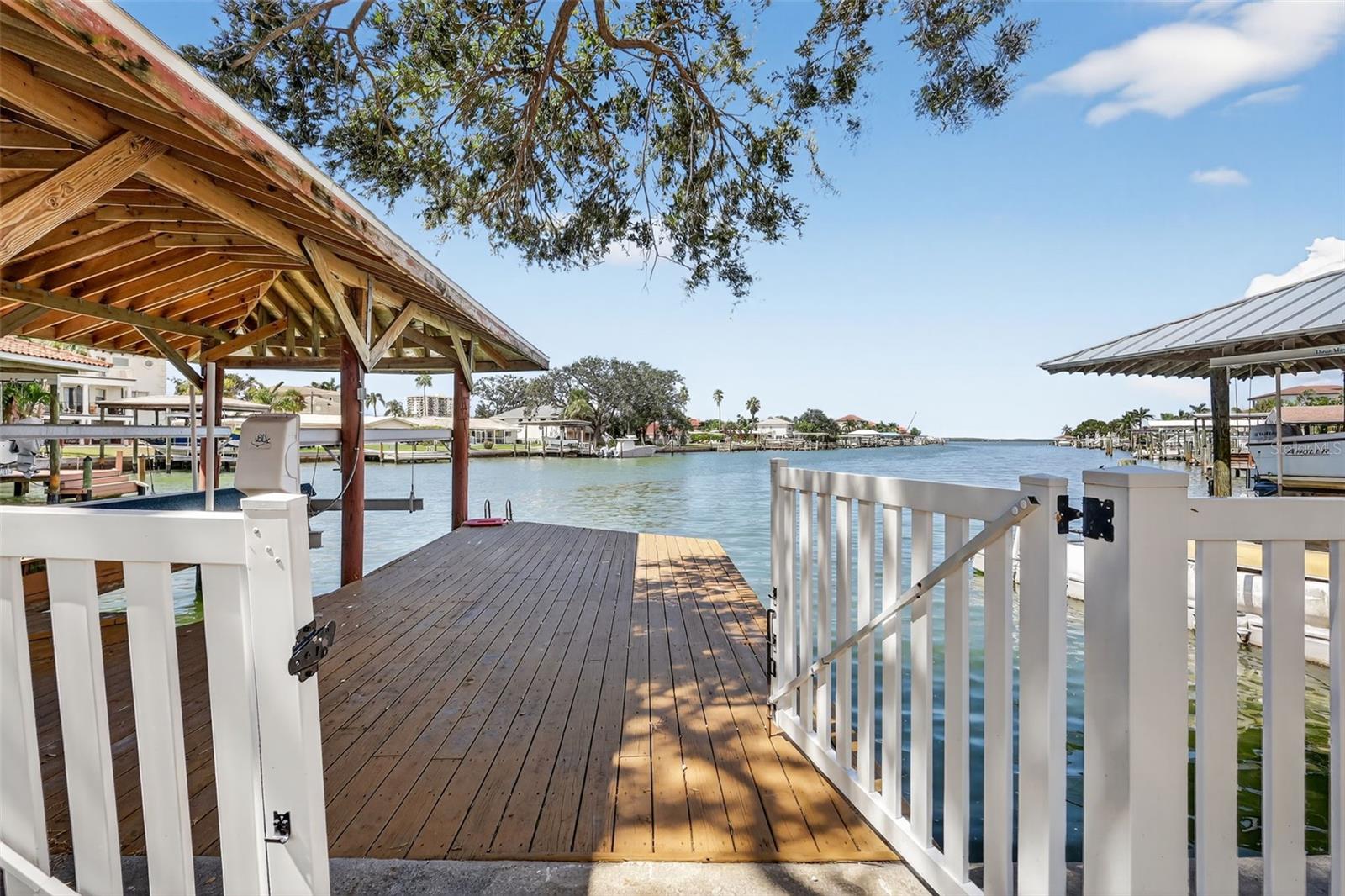 You have a large gate leading to your dock