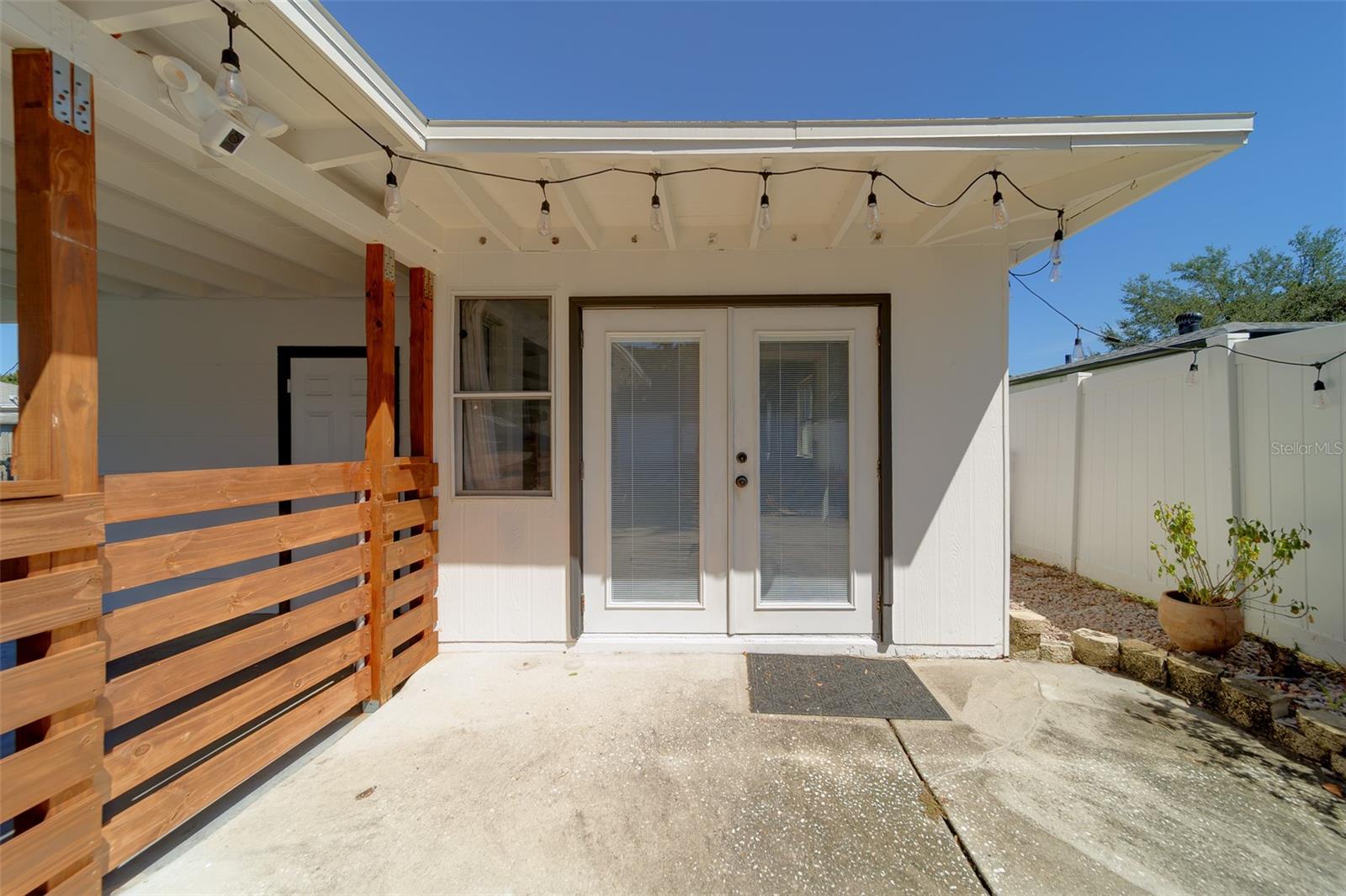 French Doors off Sunroom
