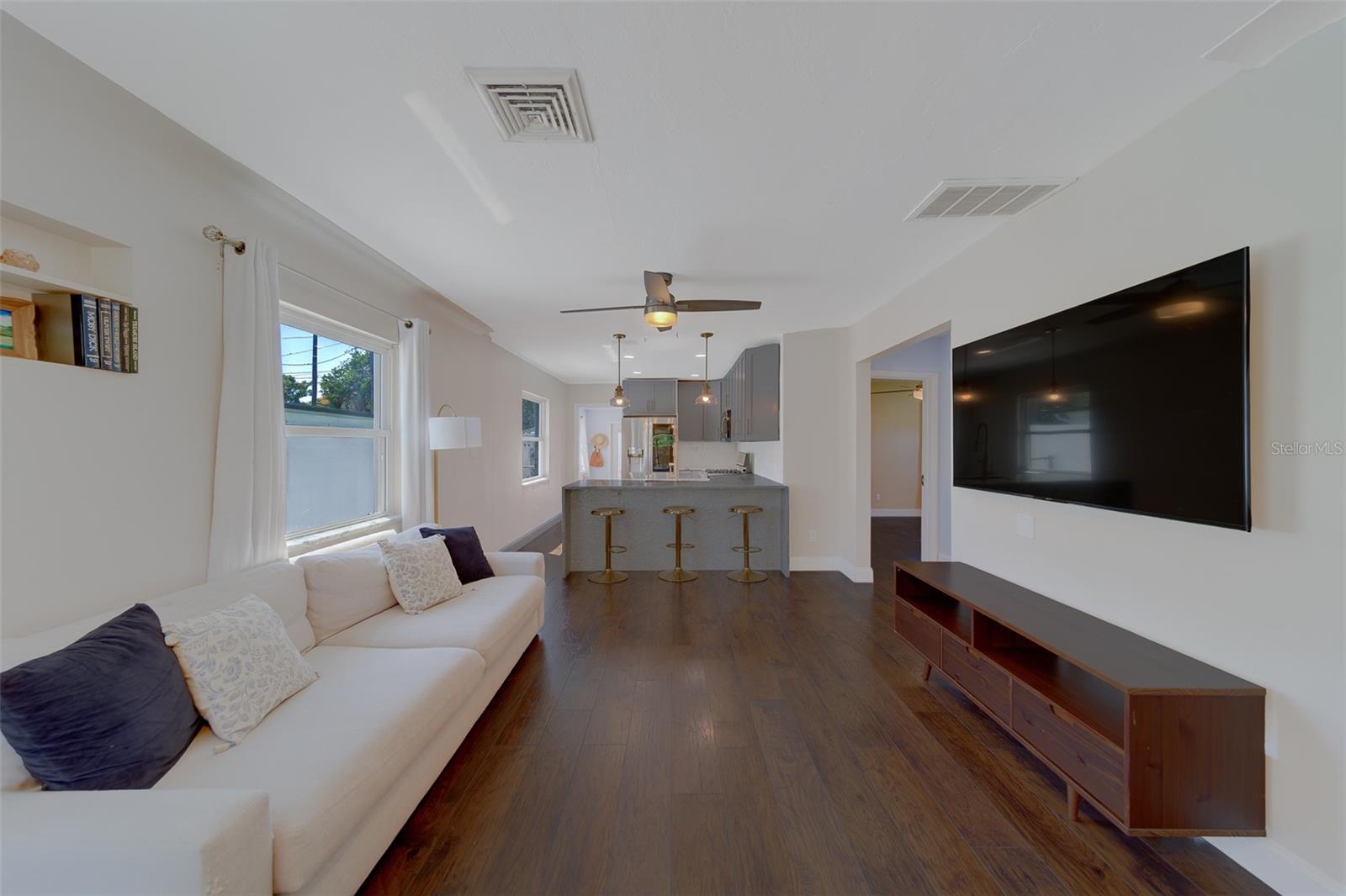 Living Space open to Kitchen
