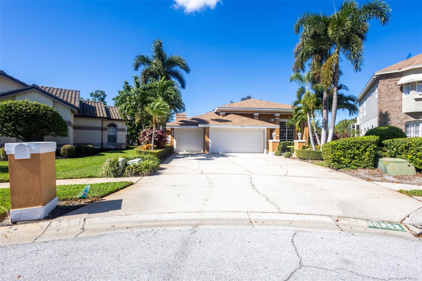 Front of home... ample amount of parking with a 3 car garage