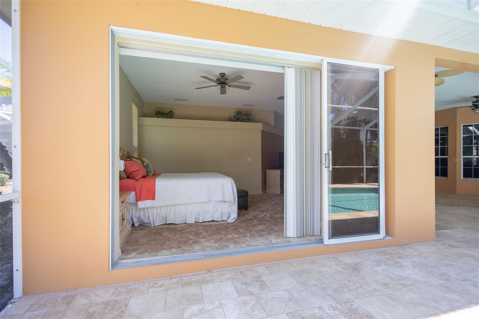 Picture taken from the Lanai, notice the sliding pocket doors.
