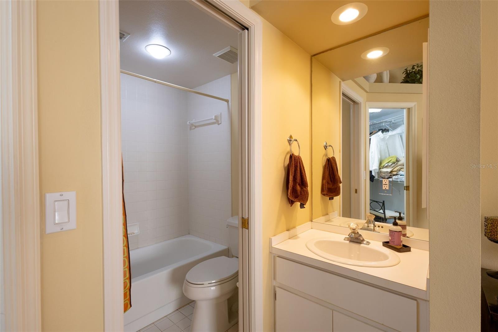 2nd Primary bathroom, with tub and shower.