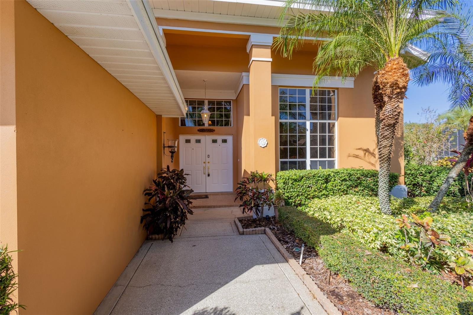 Nicely landscaped entry way