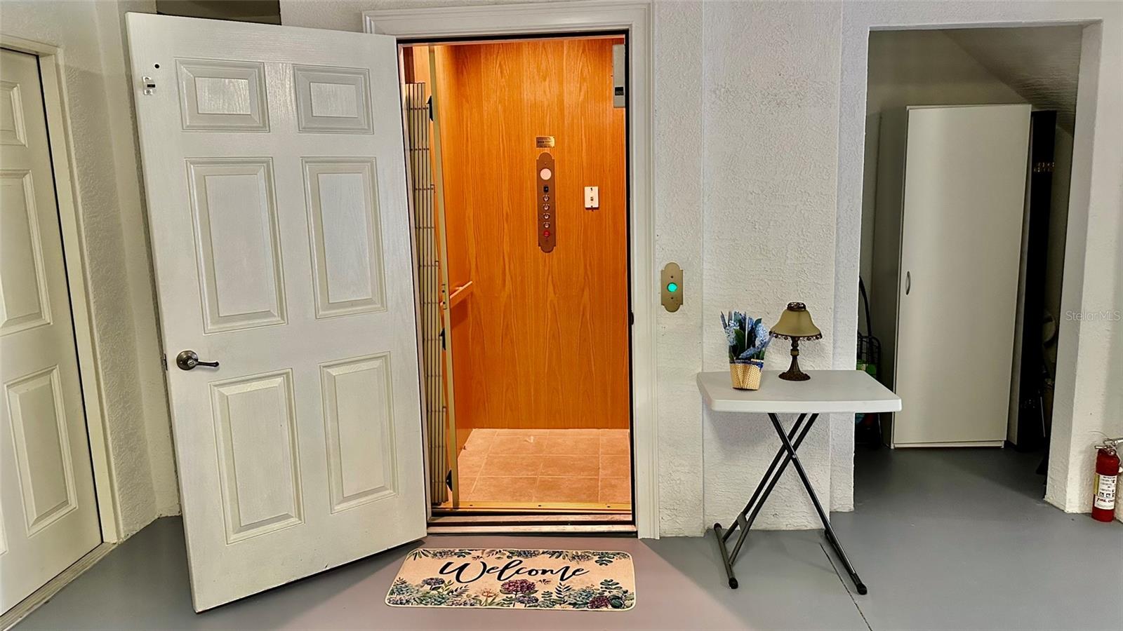 Main Entrance Elevator Private from Garage