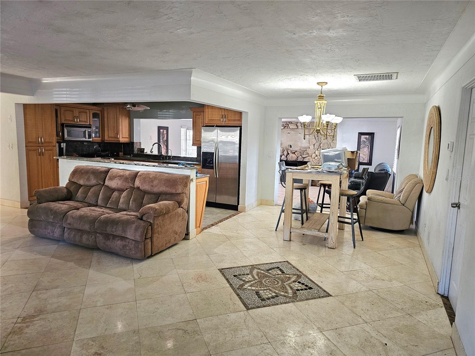 Dining area off from kitchen.