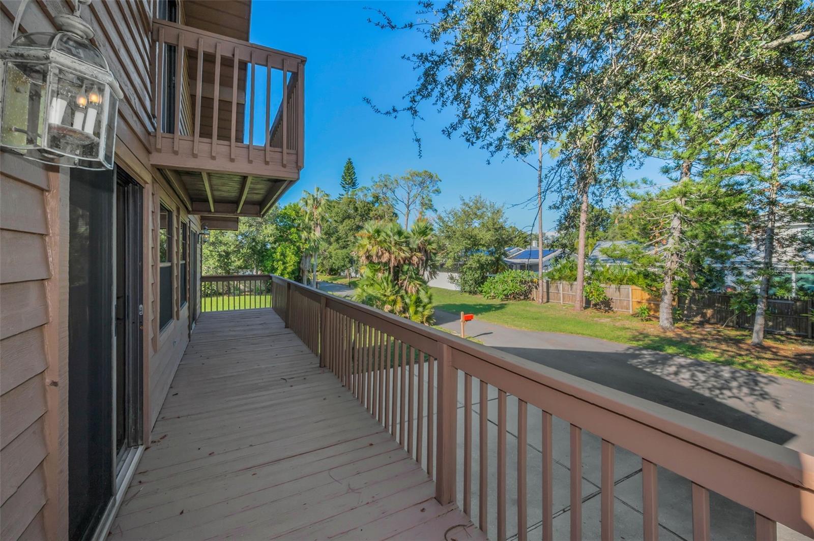 Main level wrap around balcony off the living area