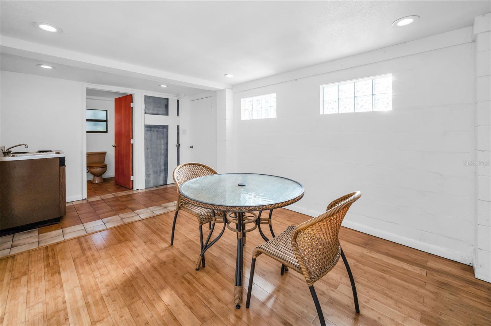 Lower level Bonus Room with full bath adjacent to the Garage