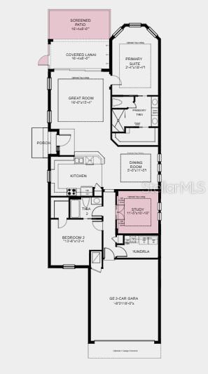 Additional Highlights Include: Tray ceiling at great room/dining room/primary suite/study, 4' extended garage, 8' interior doors, extended screened patio, study in place of flex, and outdoor kitchen rough-in.