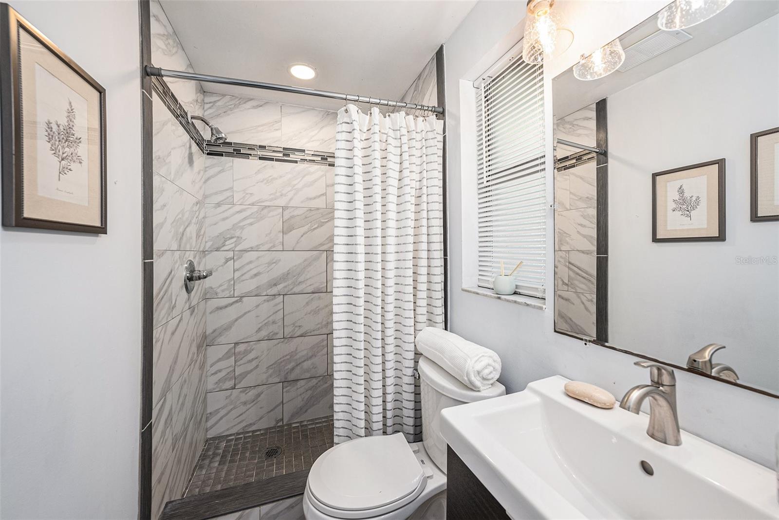 Primary Bedroom Ensuite Bathroom with contemporary sink vanity