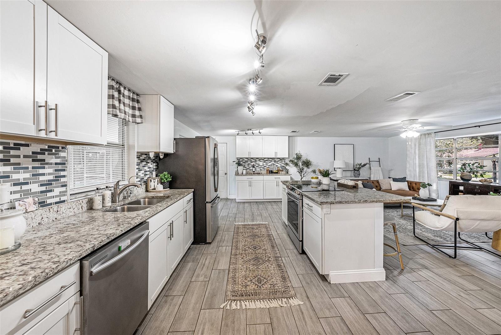 Kitchen window allows for more natural lighting