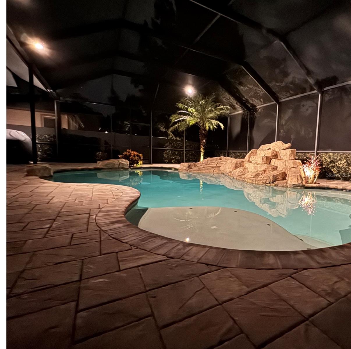 Pool Area at Night
