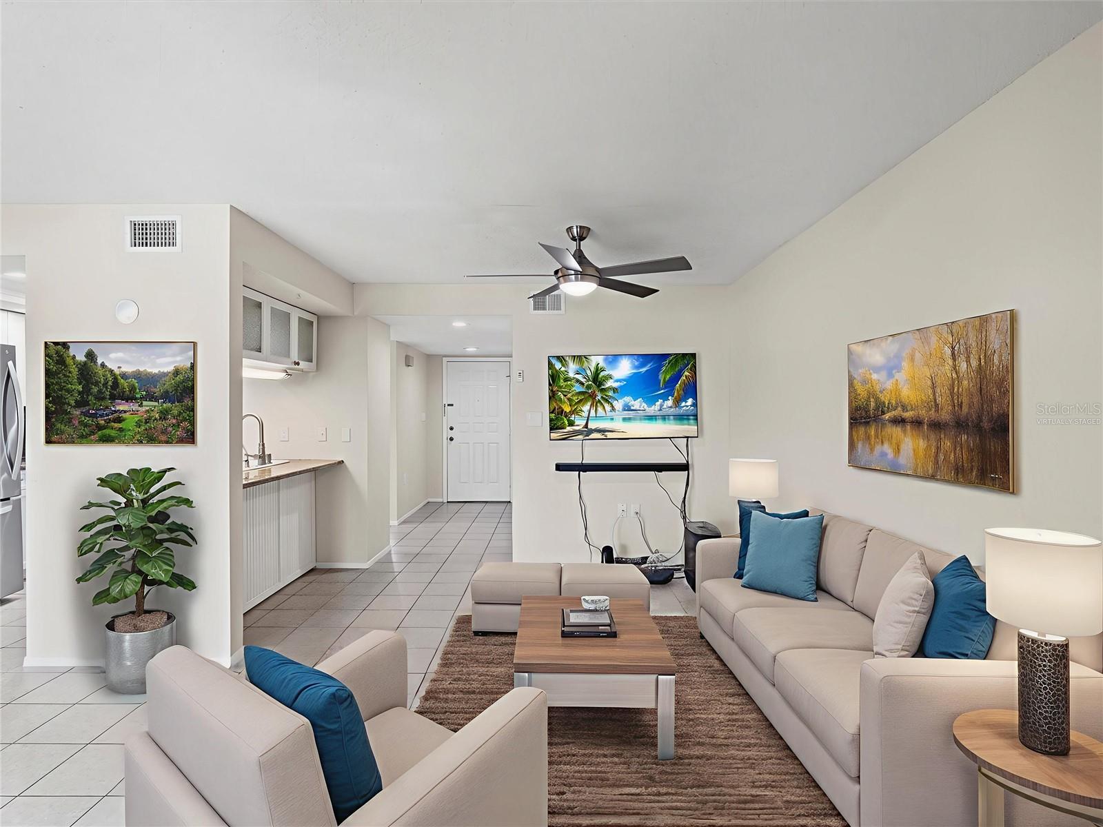 Virtually Staged Living Room