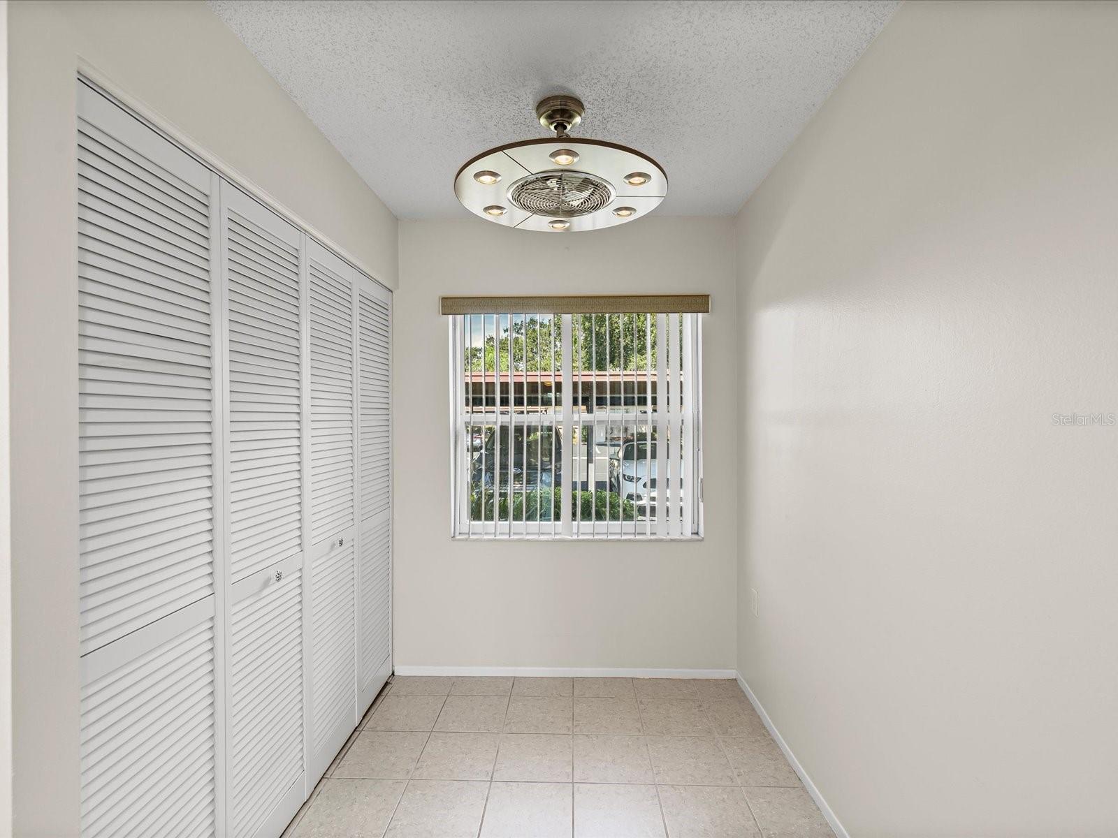 Laundry closet on the left