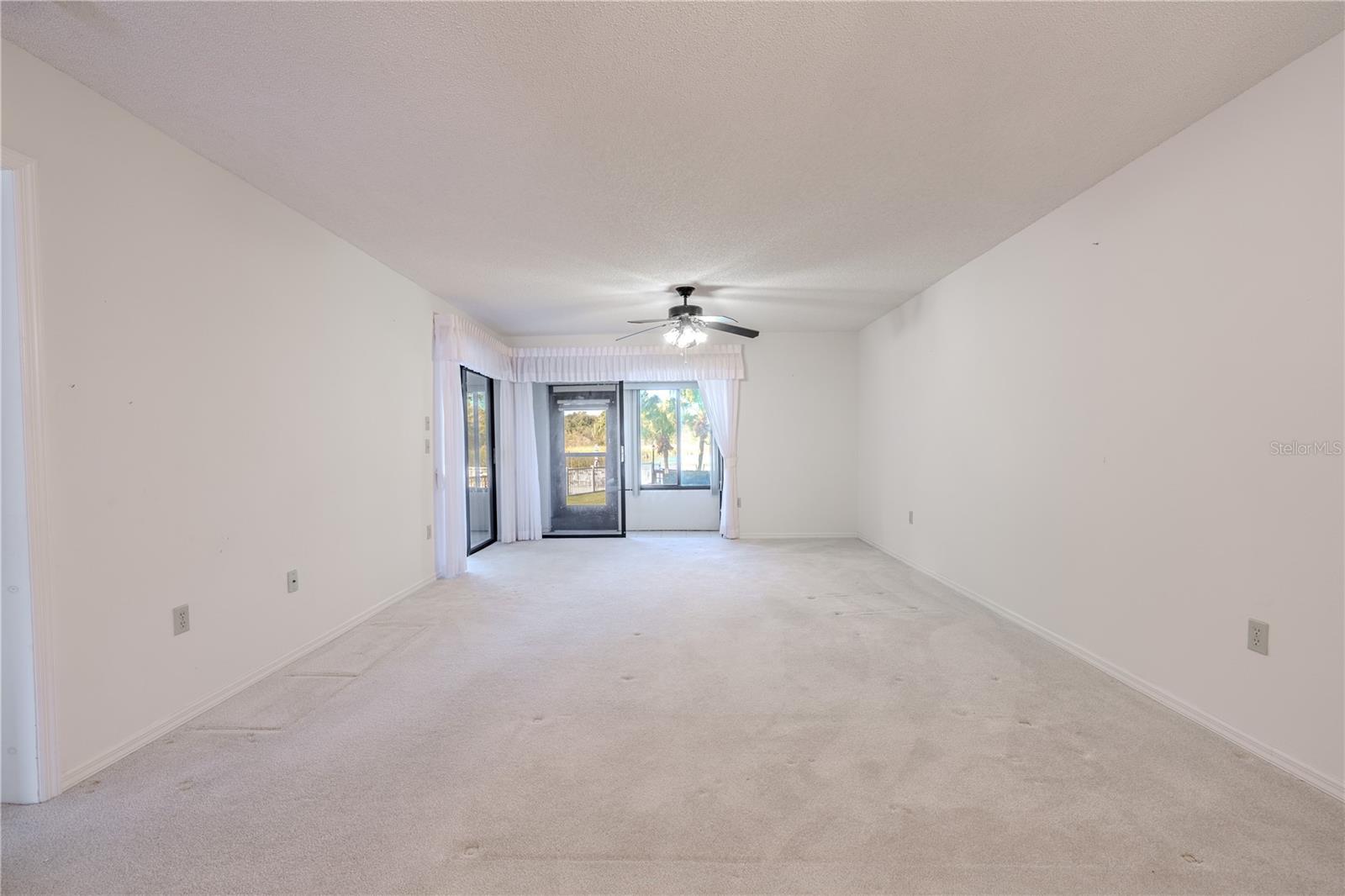 Spacious living and dining area with room to arrange and design to your taste.