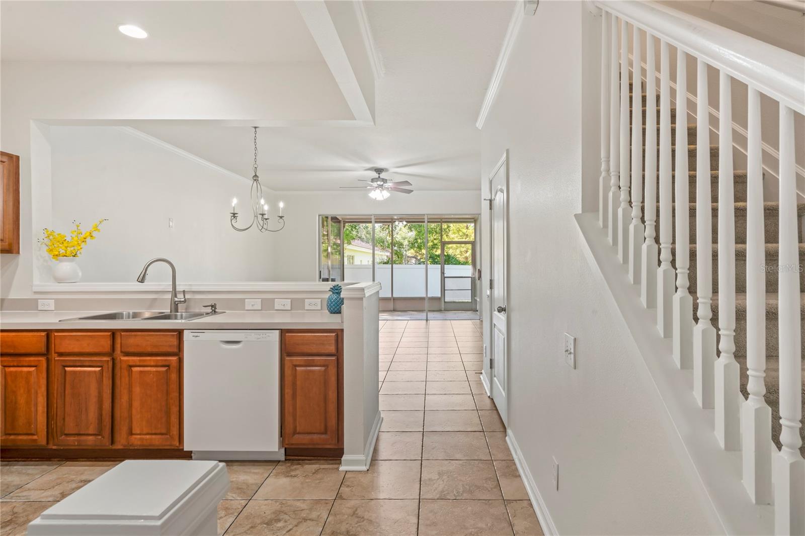 View of lanai from front door