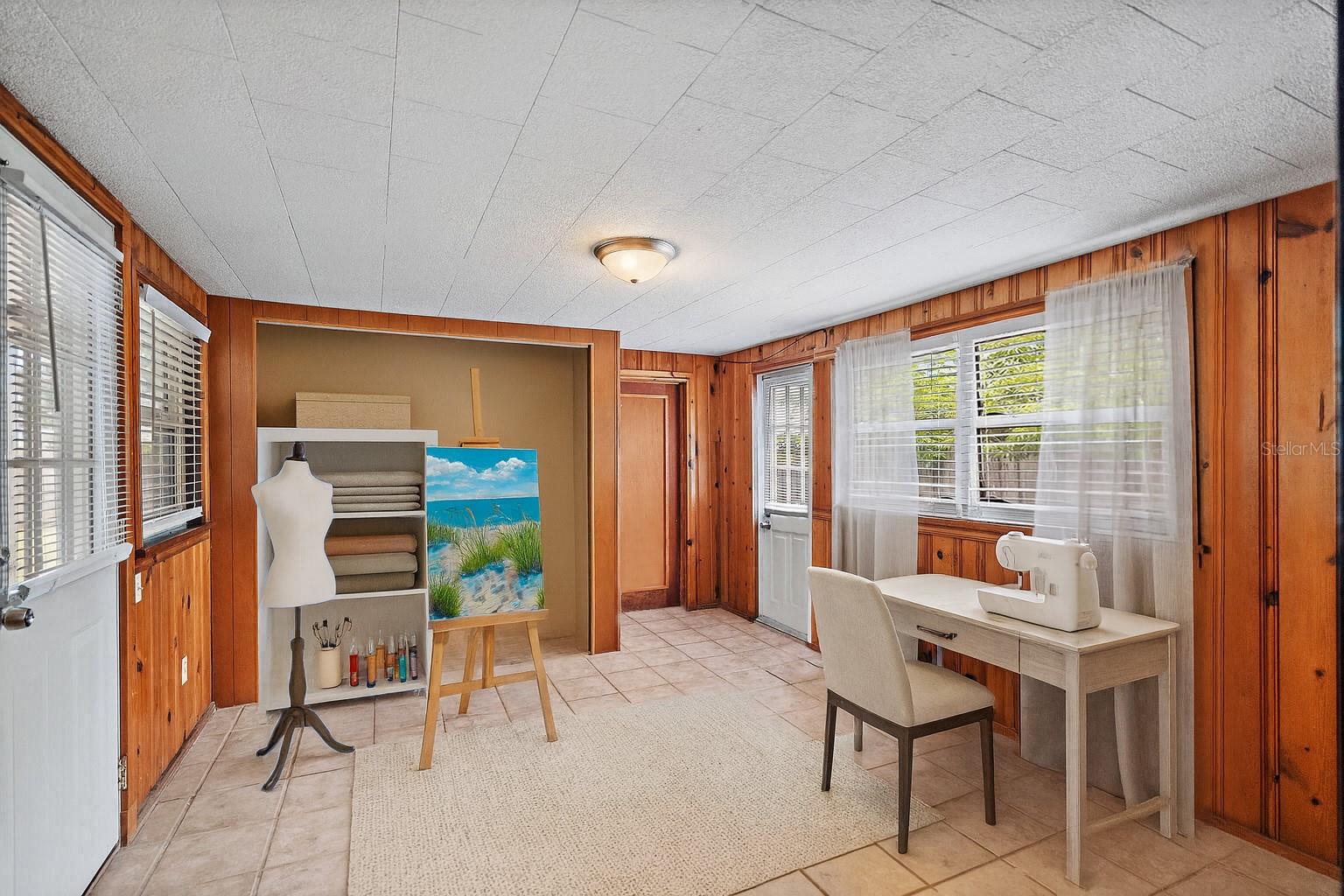Cozy artist studio option - Virtually Stage image, some structural details may have been unintentionally altered.
