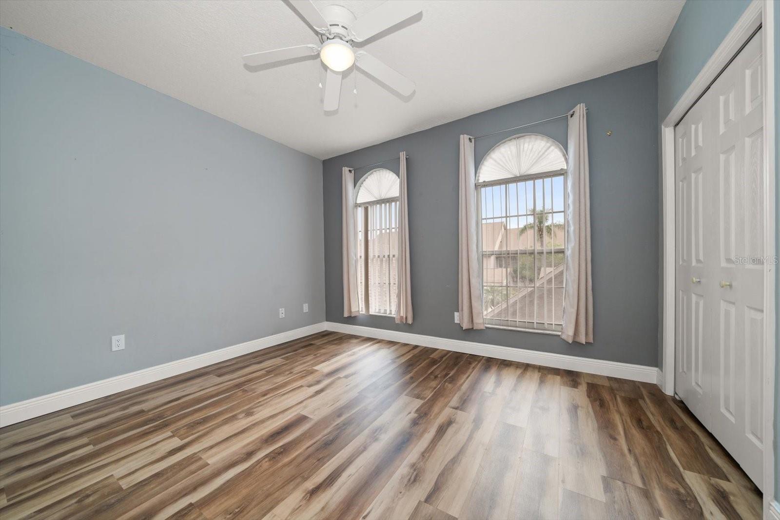 2nd bedroom on 2nd level with dual closets