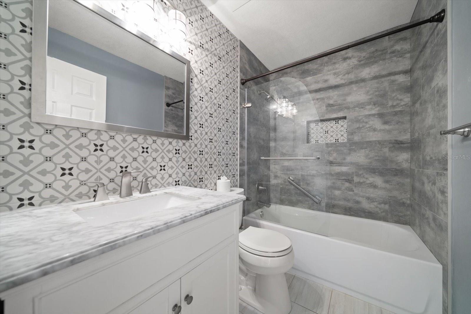 Full bath on 2nd level