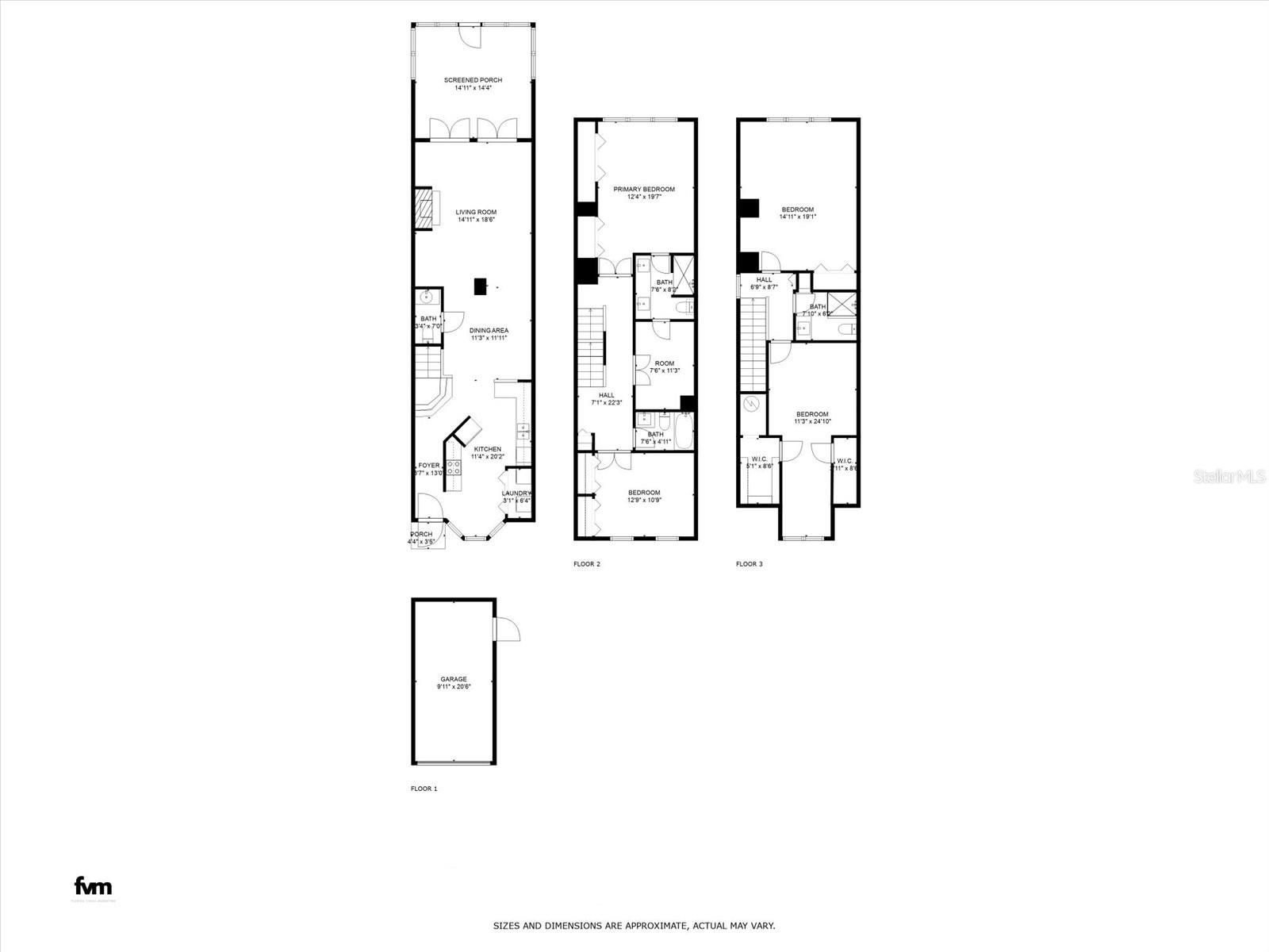Floor plan-3 levels.