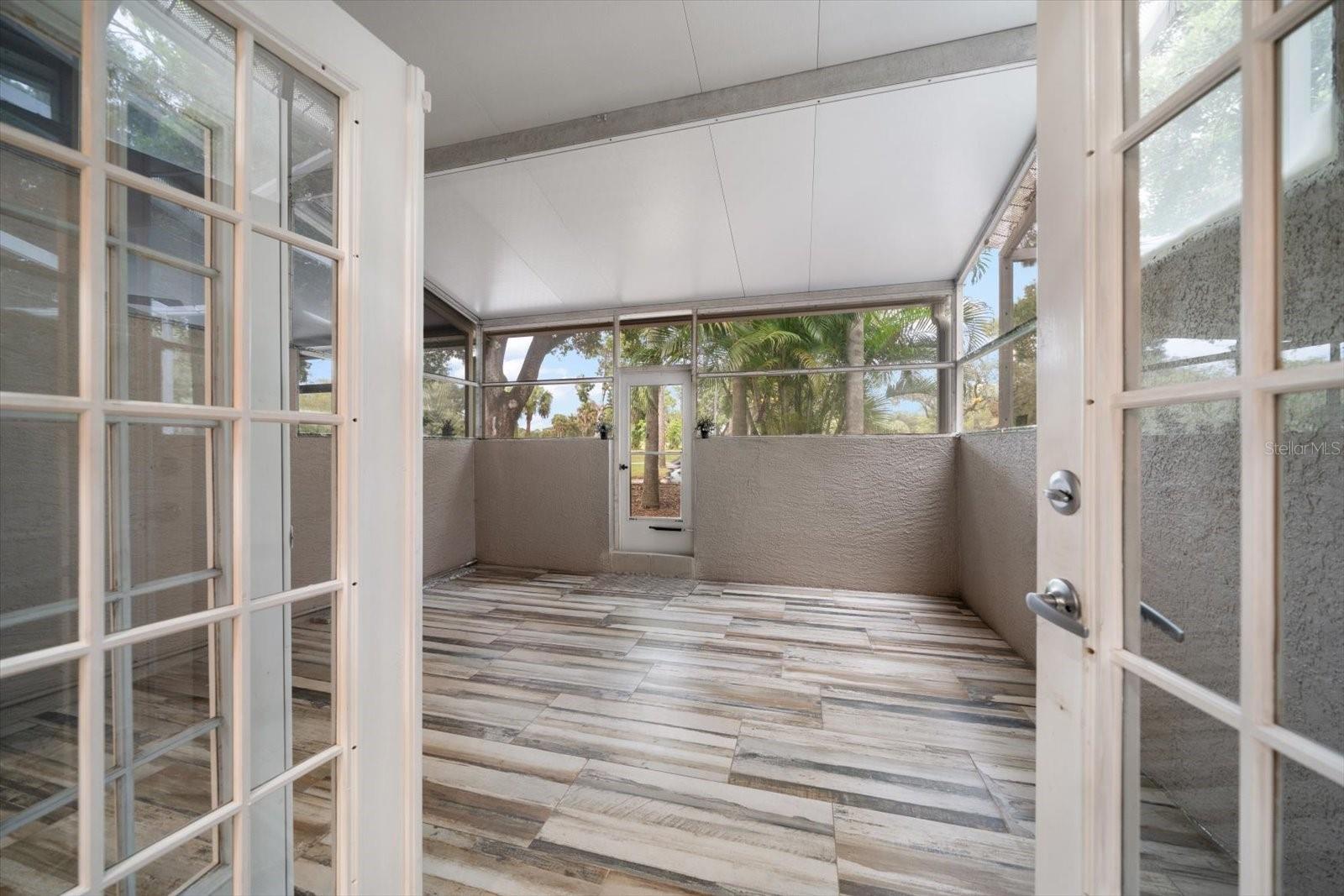 French doors open to your Florida Room