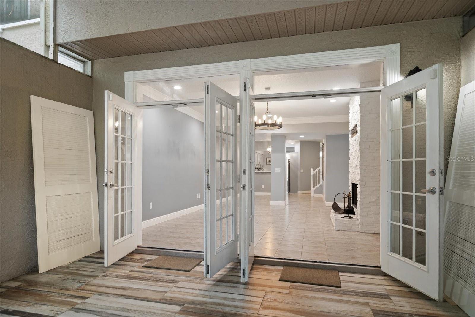 French doors off Florida Room