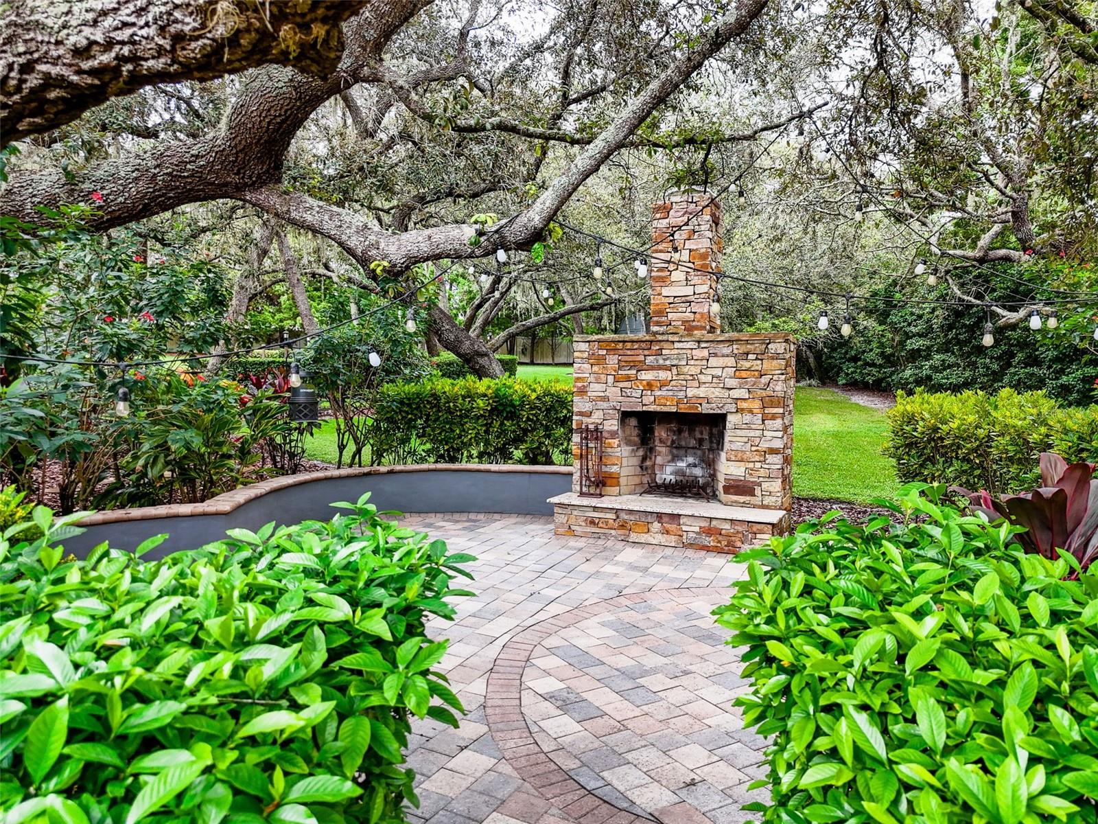 Fireplace patio