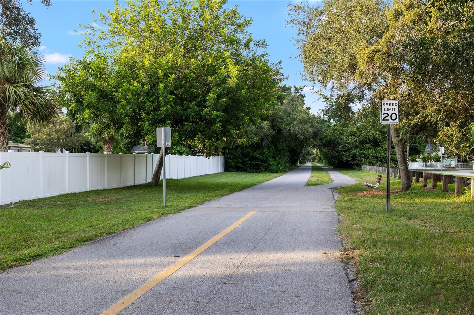 Pinellas Trail is 2 blocks away