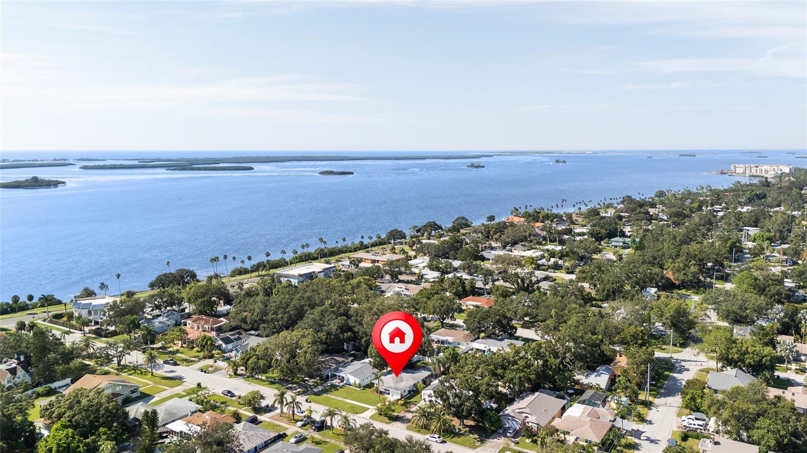 Honeymoon Island is 5 miles to the north by vehicle