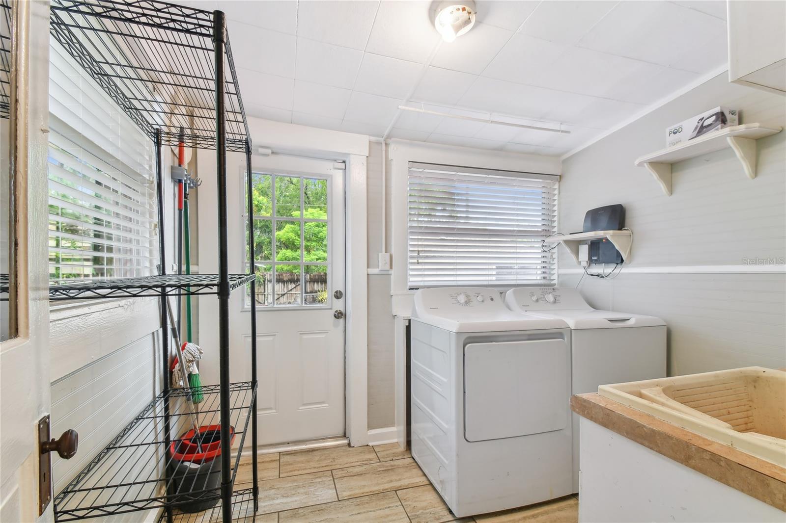 Spacious laundry room
