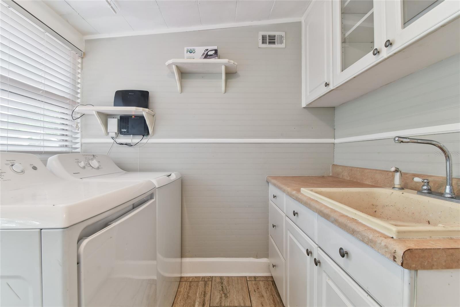 Well designed space for the laundry