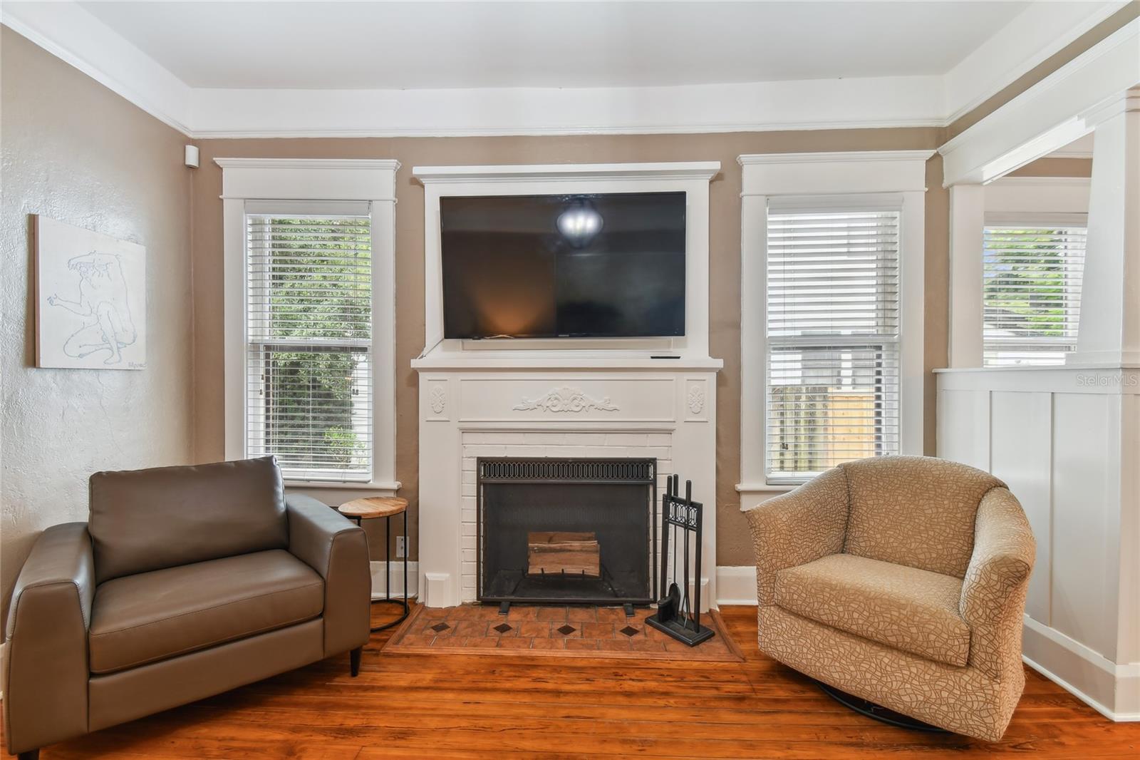 Elegant fireplace