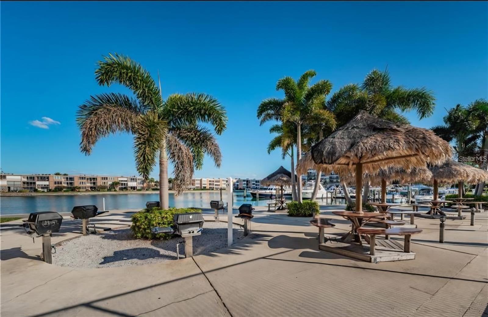 ENJOY A STROLL TO THE TIKI HUTS AND MULTIPLE GRILLS!!  THIS COMMUNITY IS AMAZING!!!