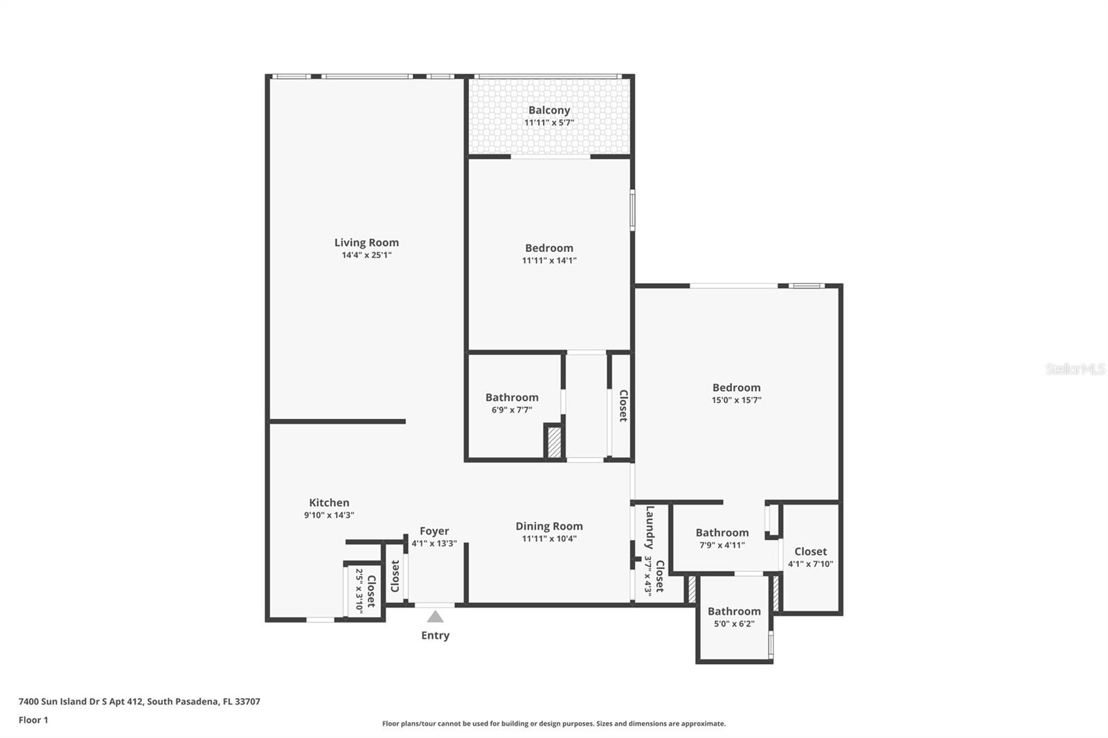 FLOOR PLAN FOR UNIT #412.