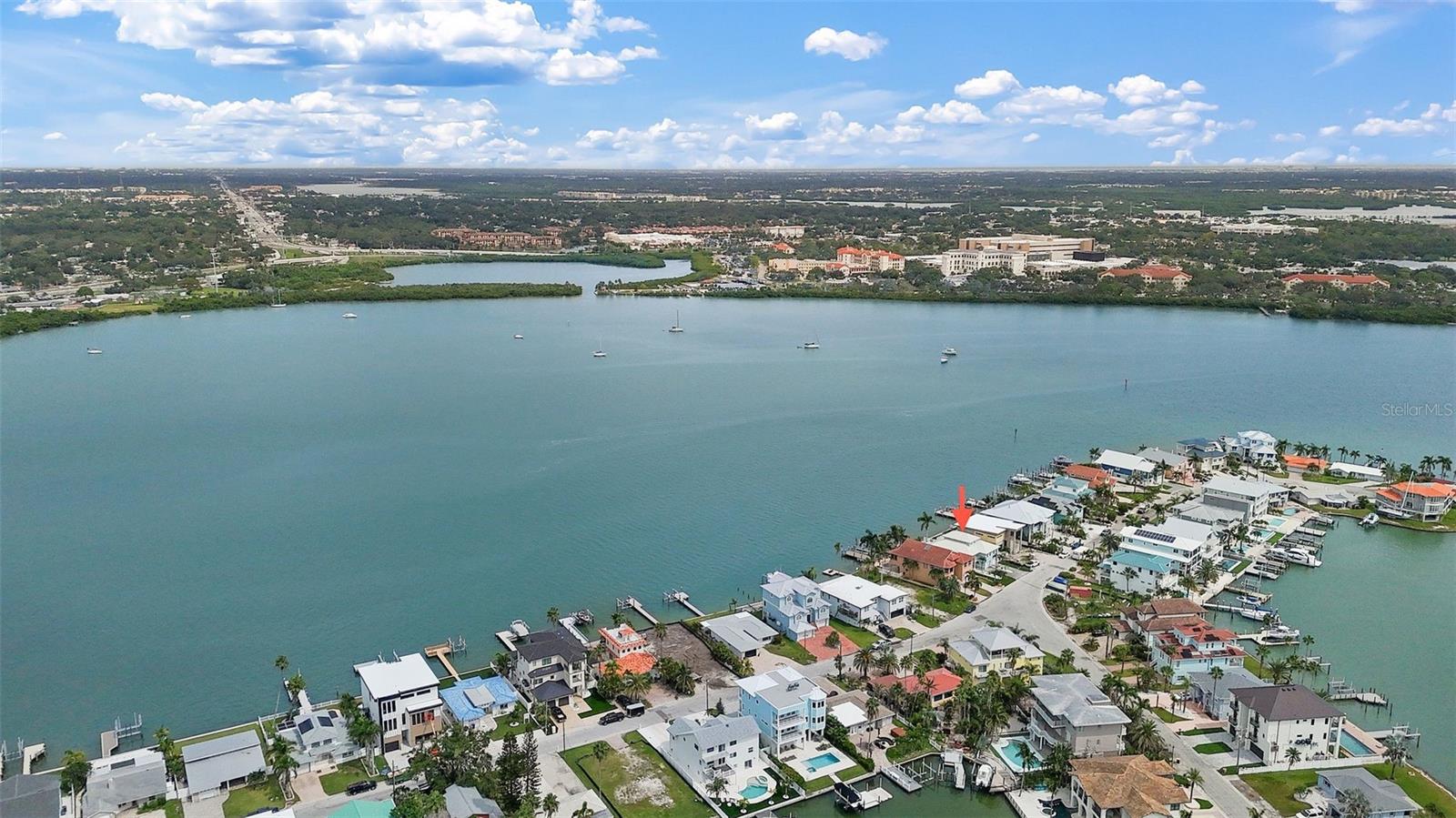 That is the VA Center at Bay Pines in the distance - WIDE Channel on the Intra-Coastal Waterway!