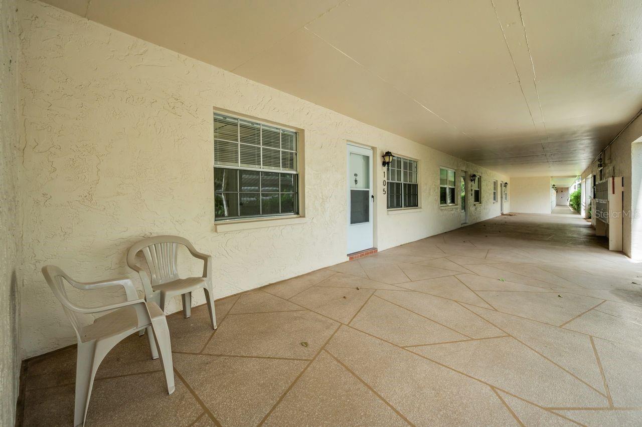 front sitting area and mailbox bank