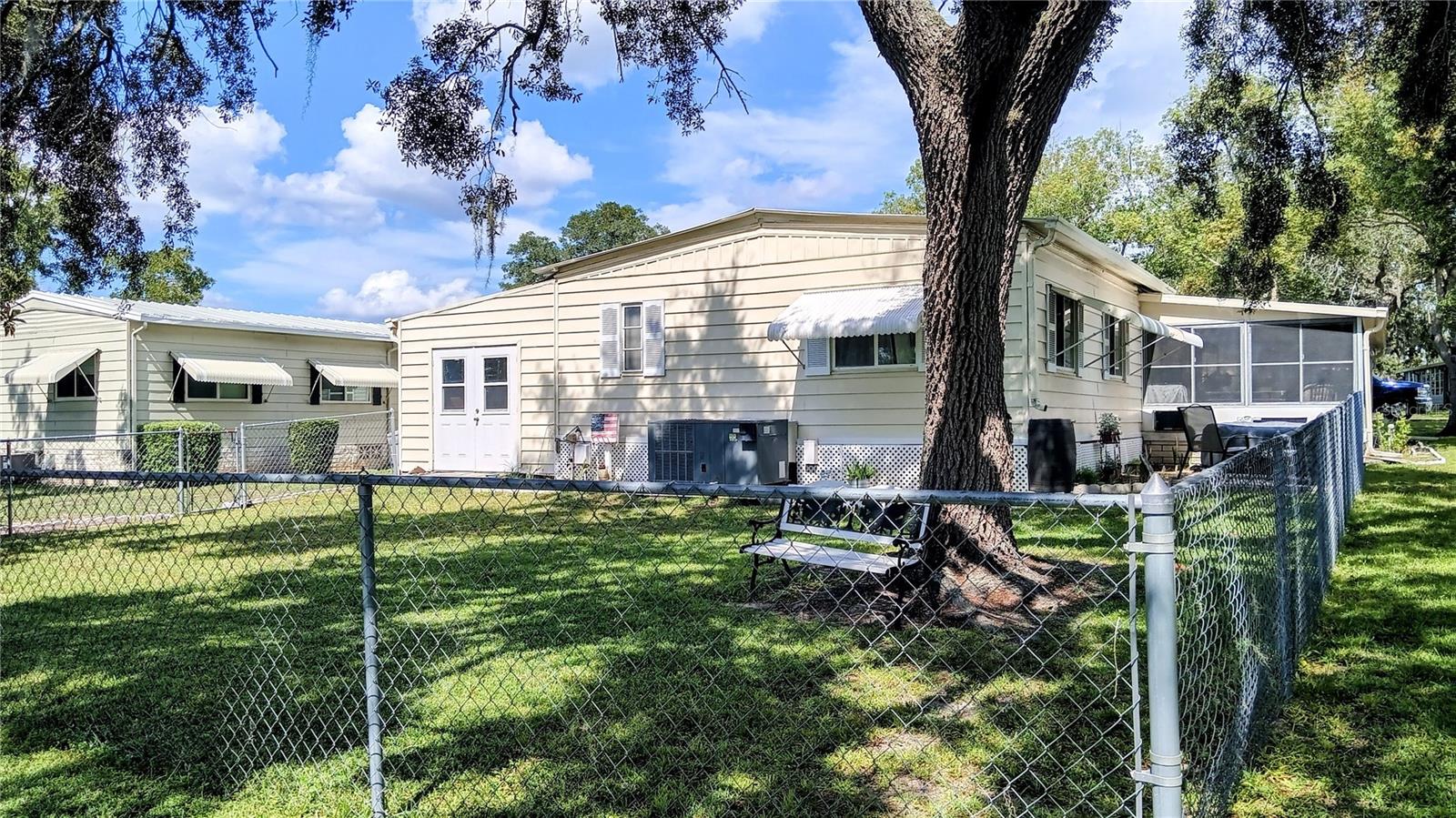 Fenced in yard ideal for furry friends