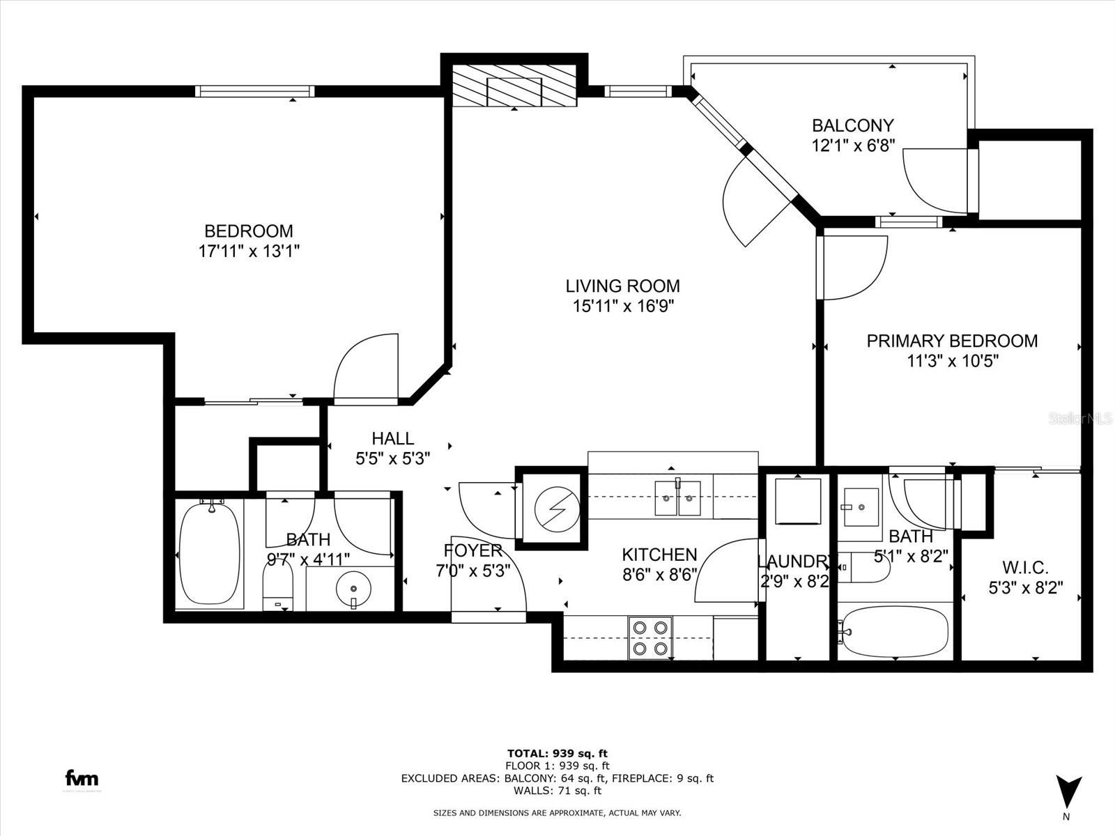 Photographer's rendering. Measurements are approximate.