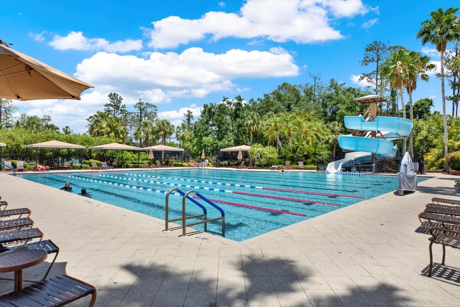 Close up of lap pool