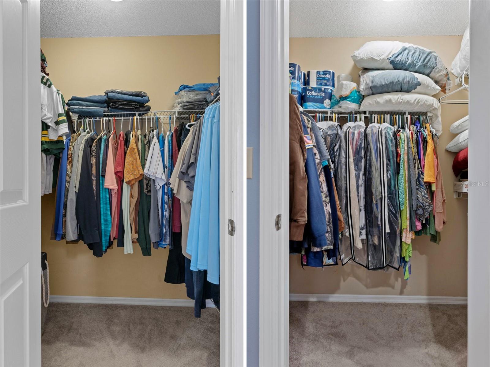 The two Walk In closets are very large