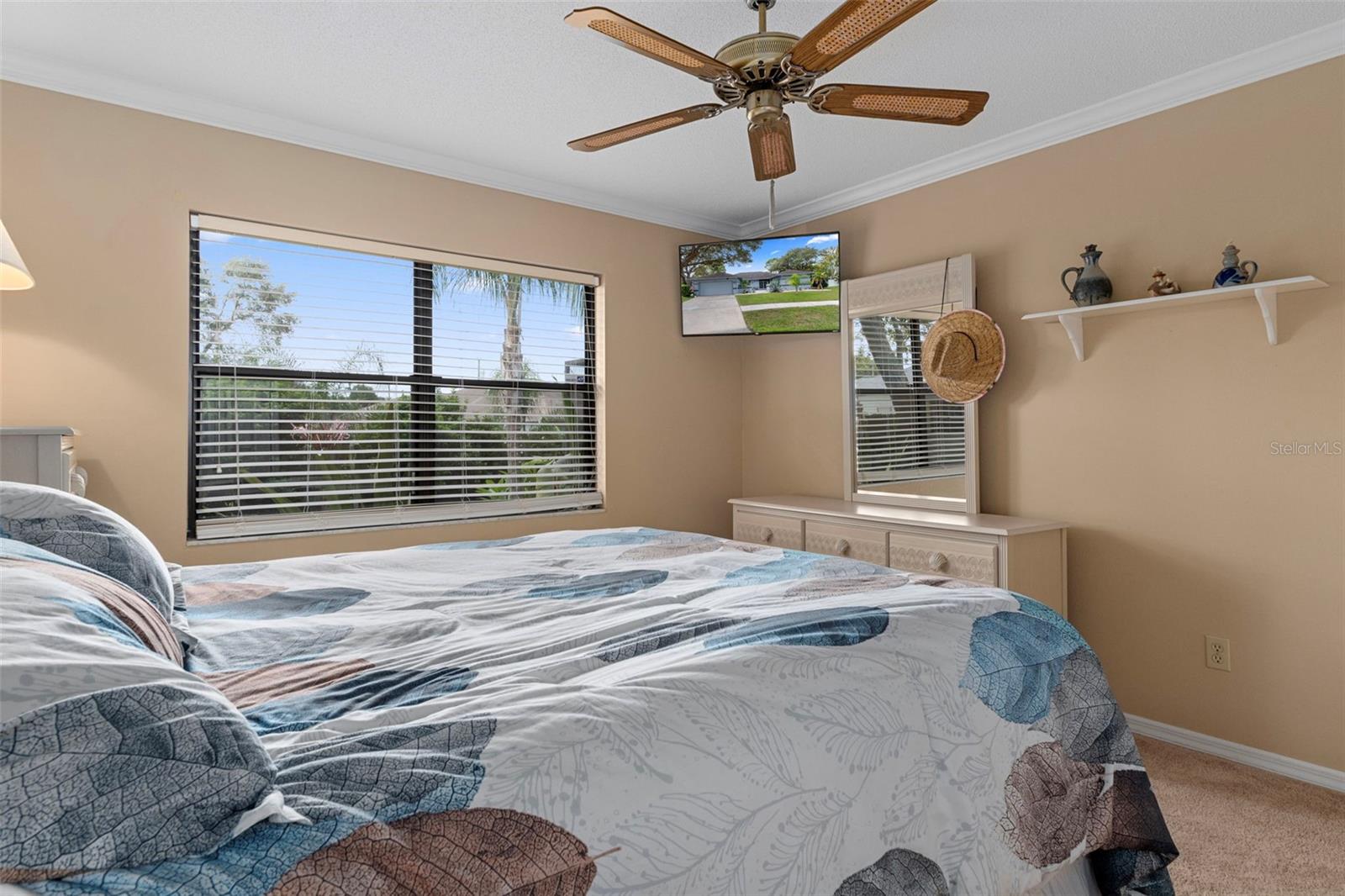 This Guest Bedroom has a large closet