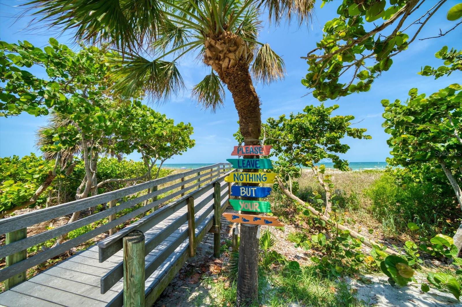 Beach access.
