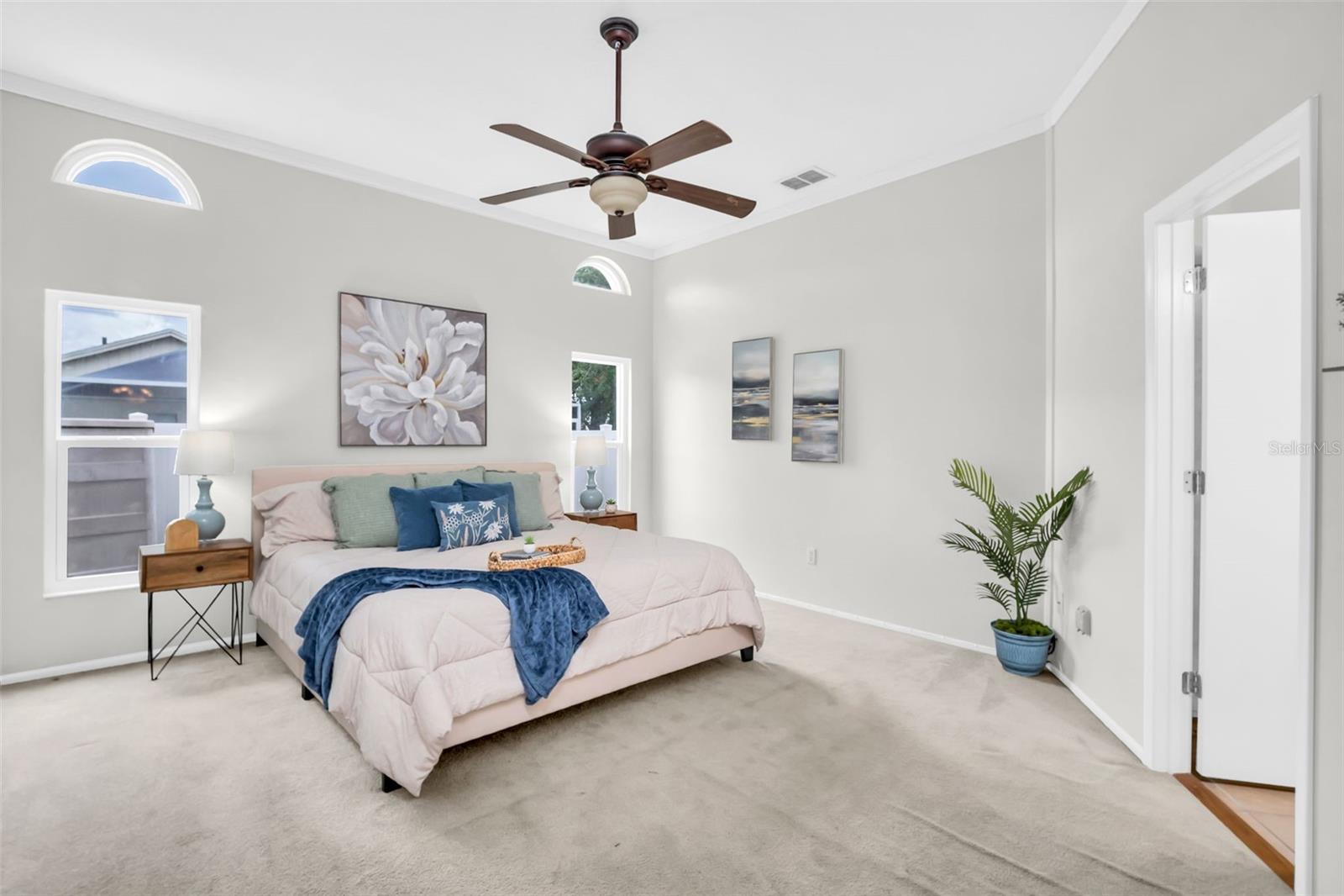 Generous primary bedroom