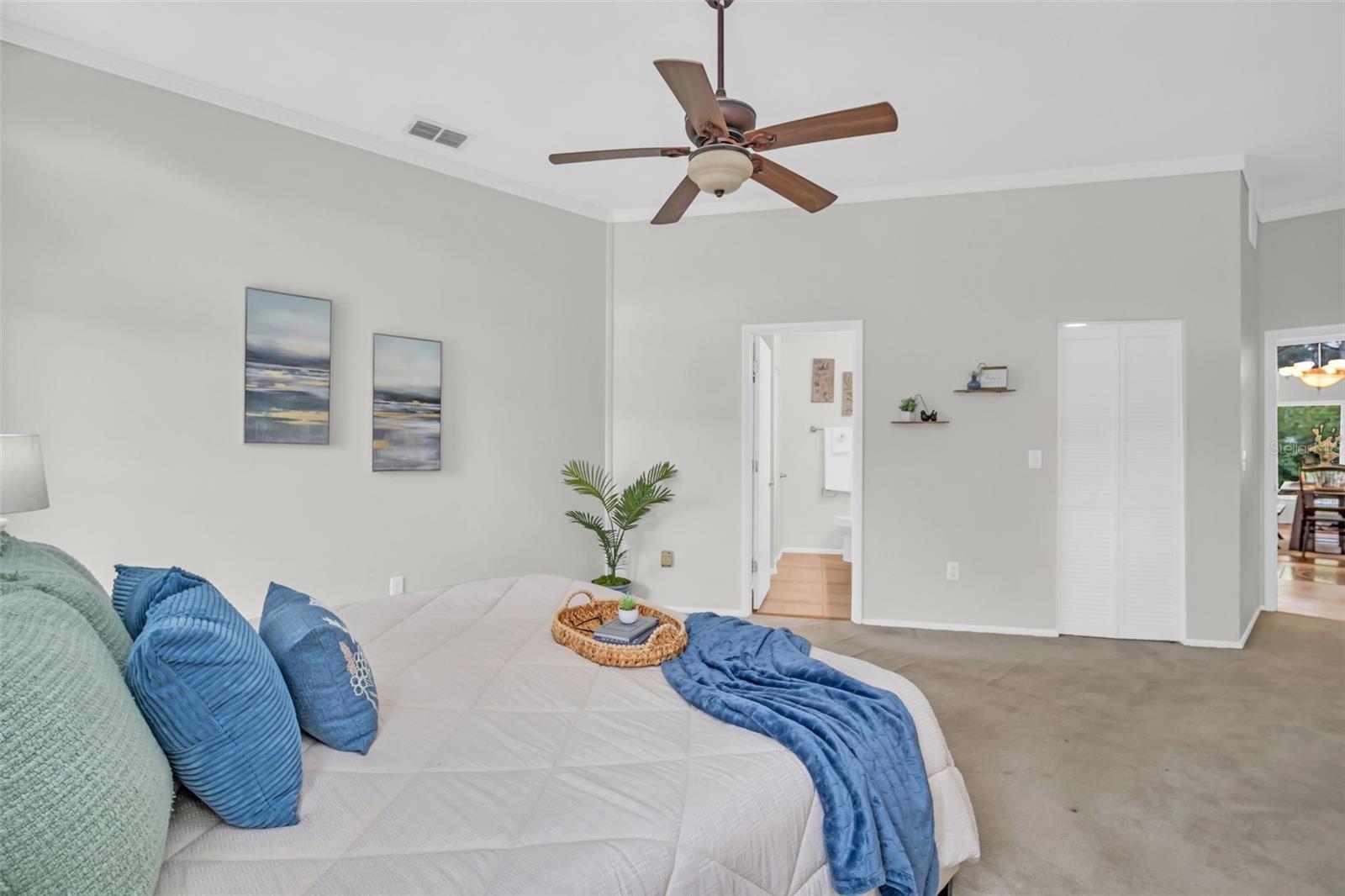 Generous primary bedroom