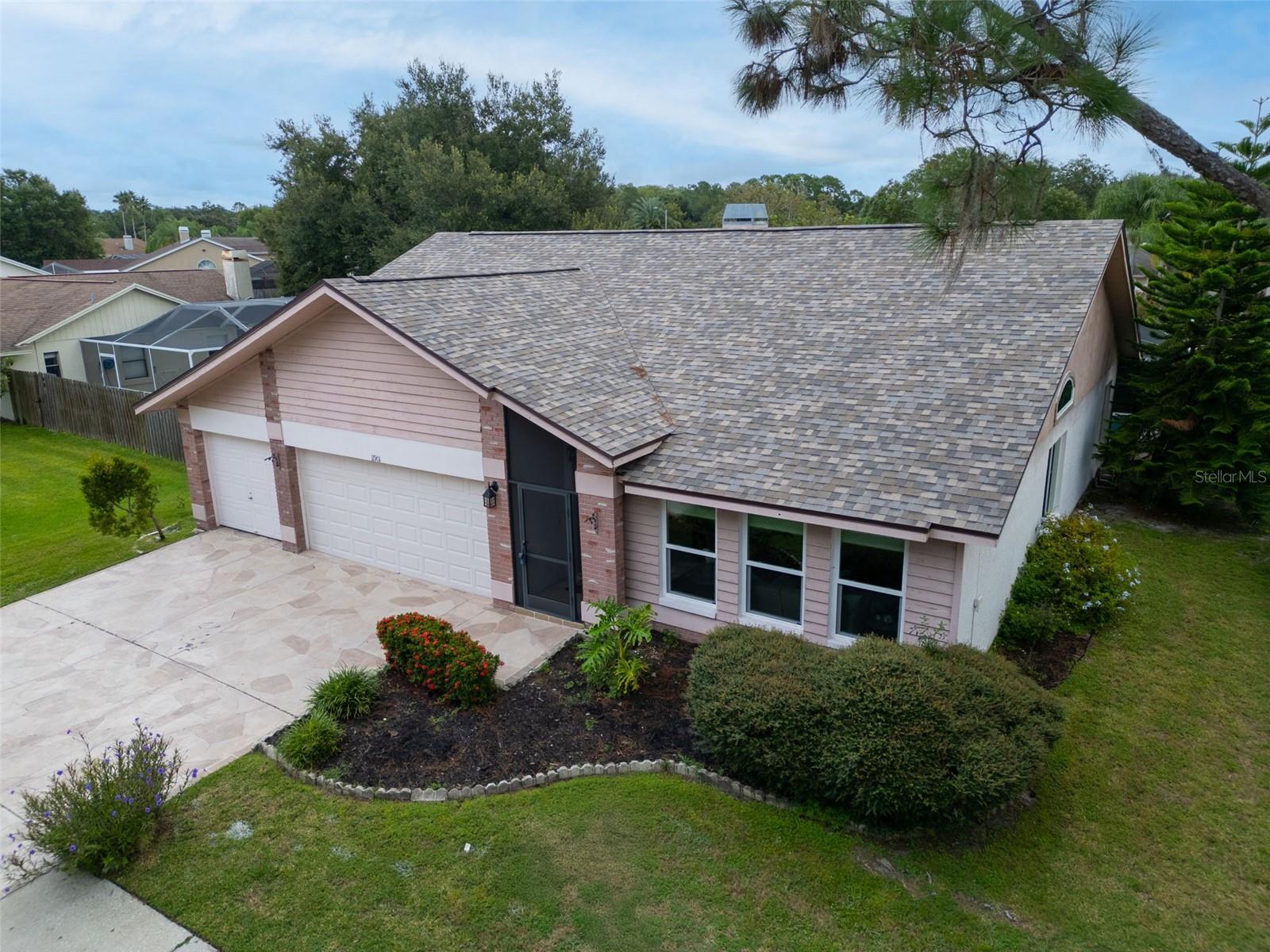 Large yard on just over 1/4 acre