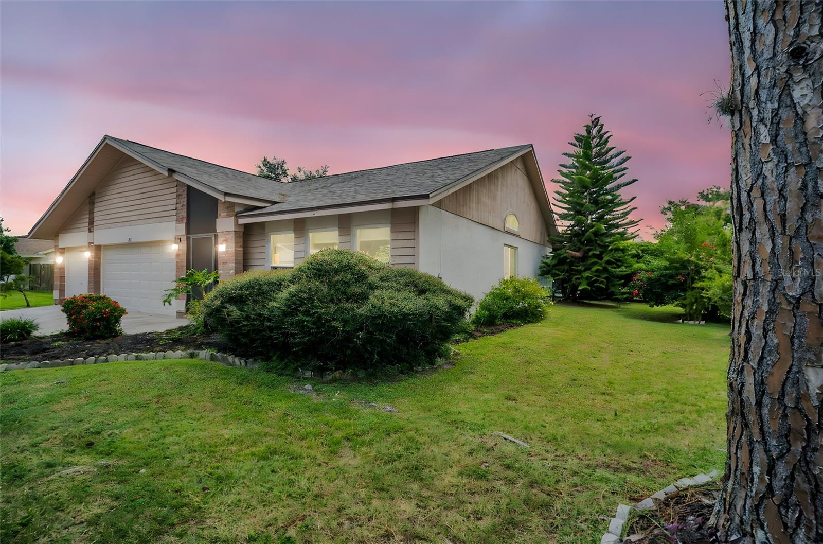 Large yard on just over 1/4 acre