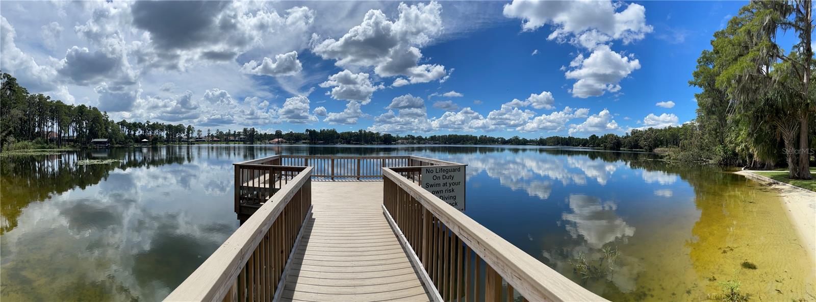 Great dock for enjoying the serene water or fishing