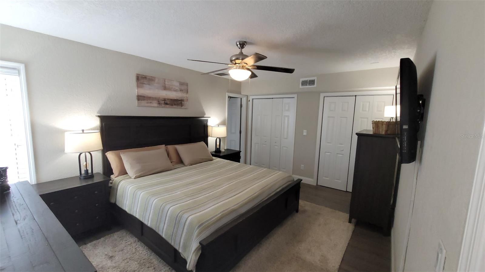 The Primary Bedroom has 2 closets and an ensuite shower bath.