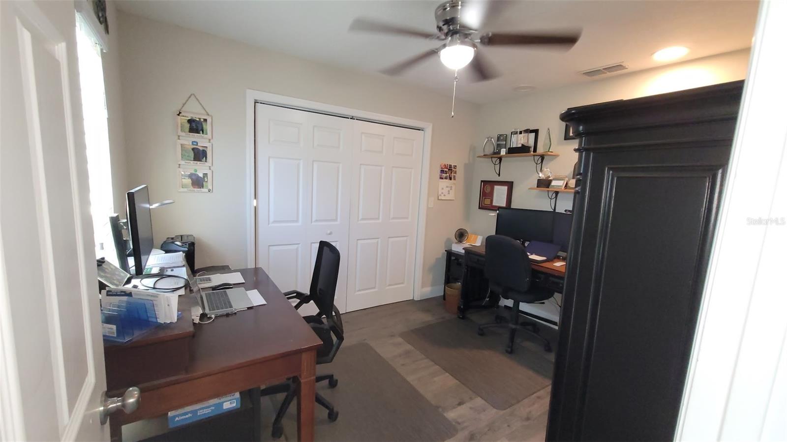 Bedroom #4 is currently being used as an office.