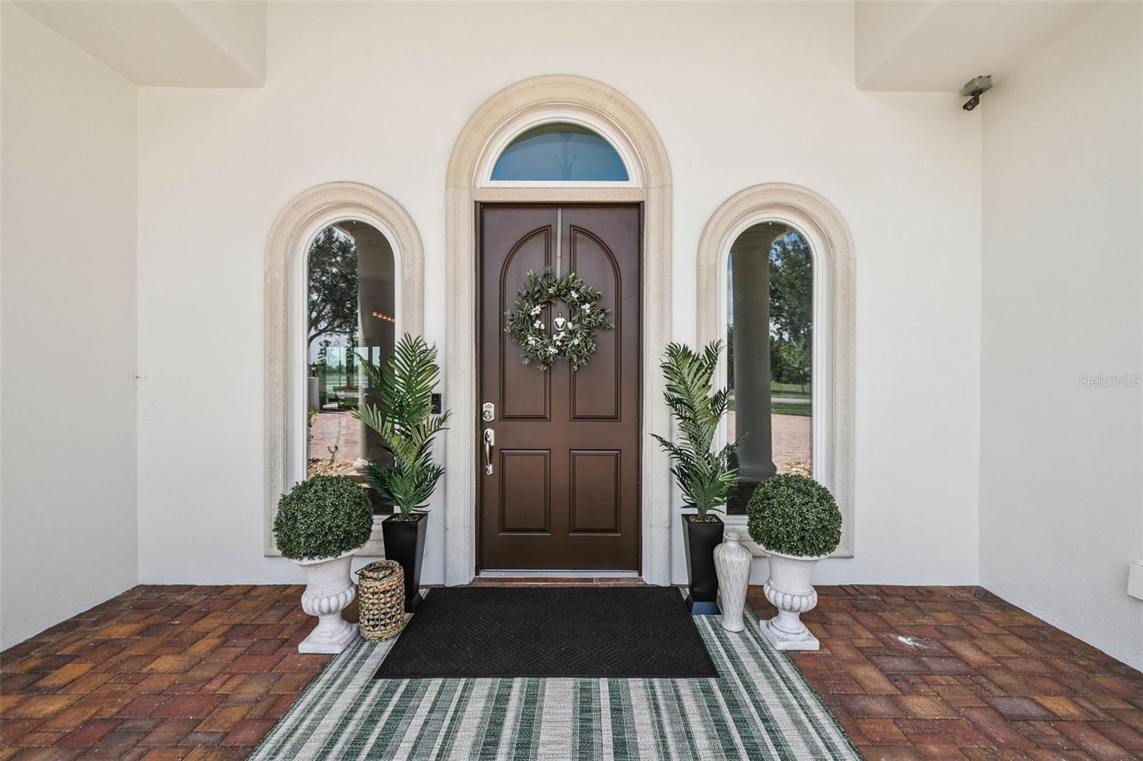 Front Door With Arched Windows