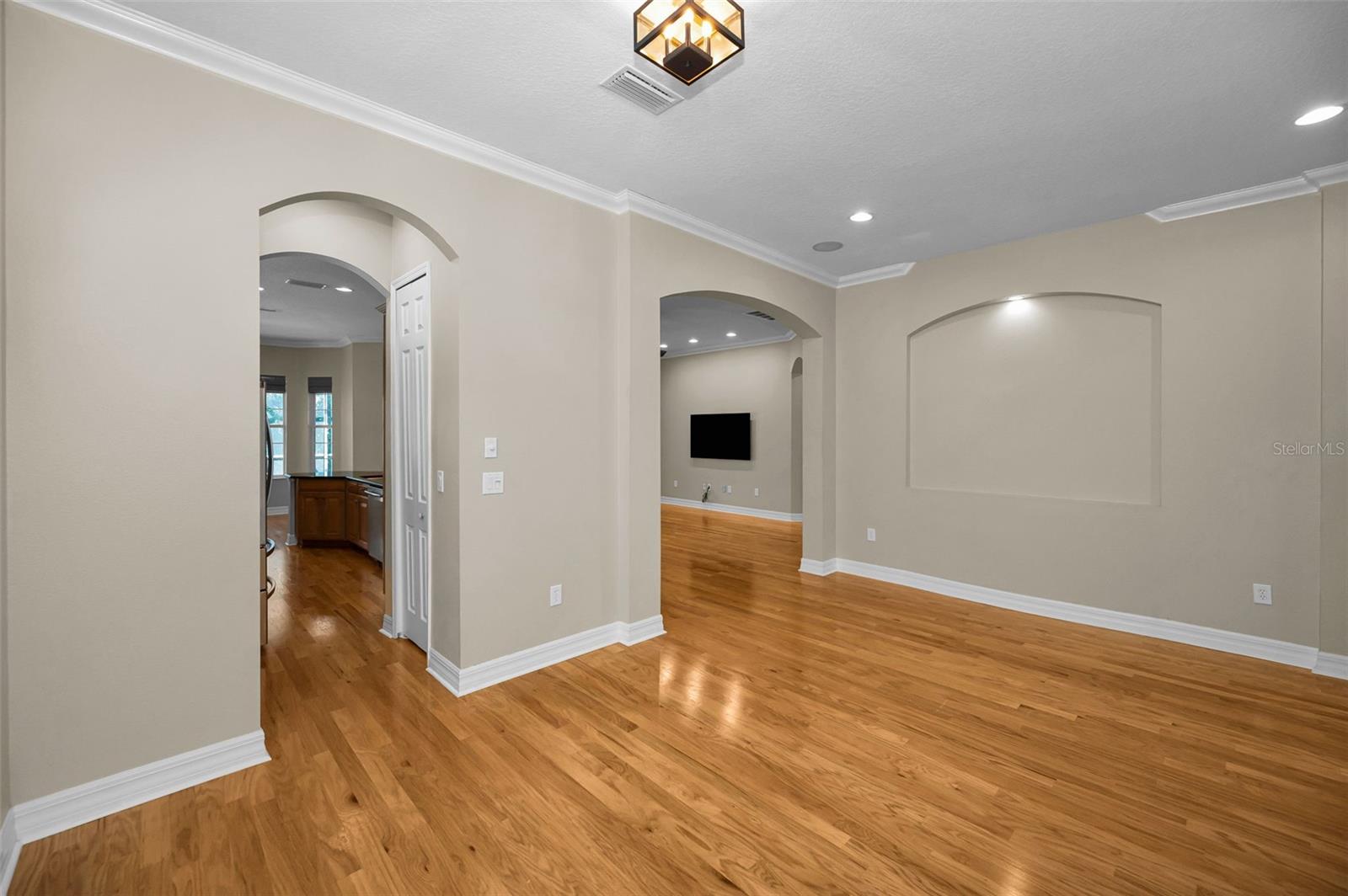 Dining room with views to kitchen and great room